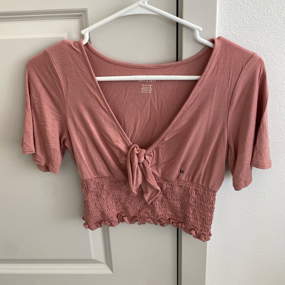 American Eagle women's tie front T-Shirt, size XS